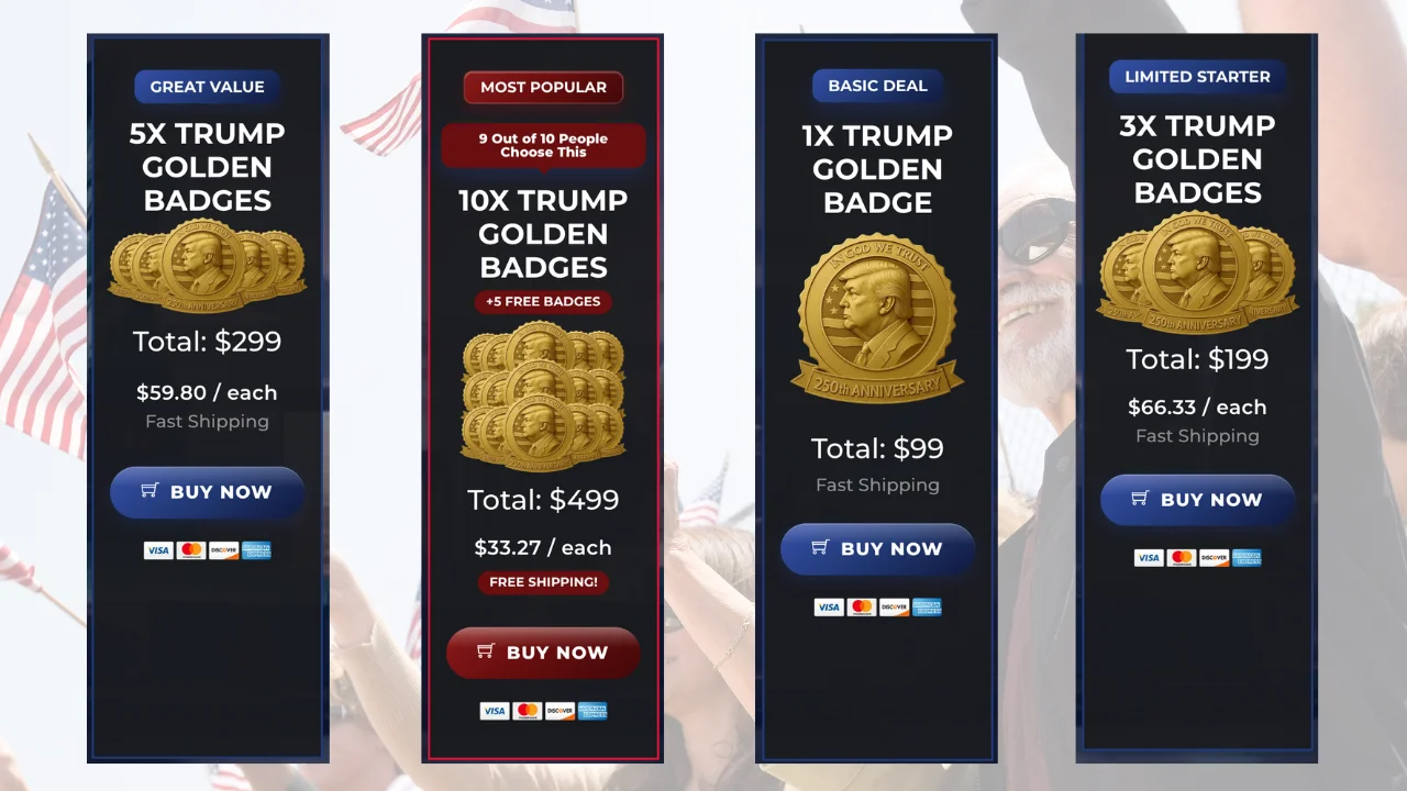 trump golden badges